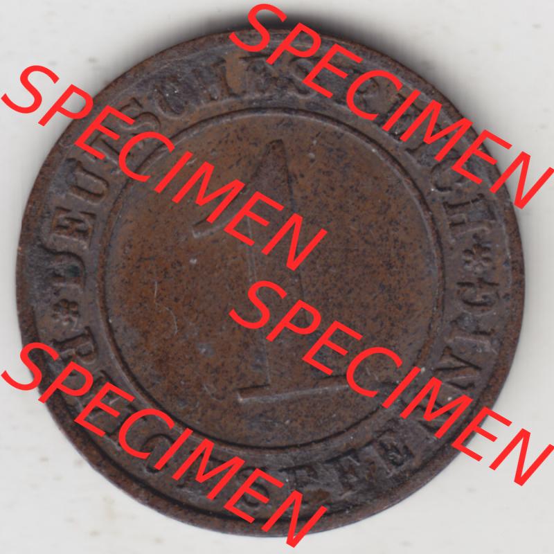 Deutsches Reich Umlaufmünze 1924-1936, 1 Reichspfennig E, 1934, Münzen Vorderseite zum Download Sammlung