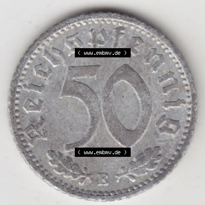 Deutsches Reich Umlaufmünze 1935-1935, 50 Pfennig E, 1935, Münzen Vorderseite zum Download Sammlung
