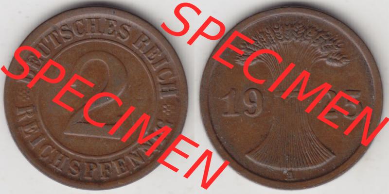 Weimarer Republik Umlaufmünze 1924-1936, 2 Reichspfennig A, 1925, Münzen Vollansicht Horizontal zum Download Sammlung