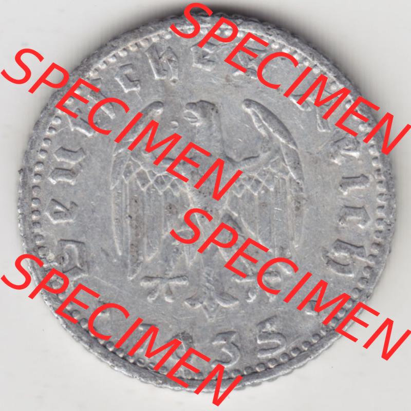 Deutsches Reich Umlaufmünze 1935-1935, 50 Pfennig E, 1935, Münzen Rückseite zum Download Sammlung