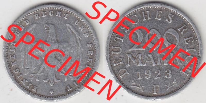 Weimarer Republik Umlaufmünze 1923-1923, 200 Mark F Einigkeit und Recht und Freiheit, Münzen Vollansicht Horizontal zum Download Sammlung