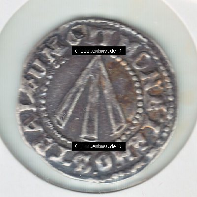 Münze vor 1871 aus Deutschland, 1611, Kreuz Groschen Stralsund, Stralsund ist eine Hansestadt in Deutschland. Rückseite der Münze aus Deutschland vor 1871.... Sammlung