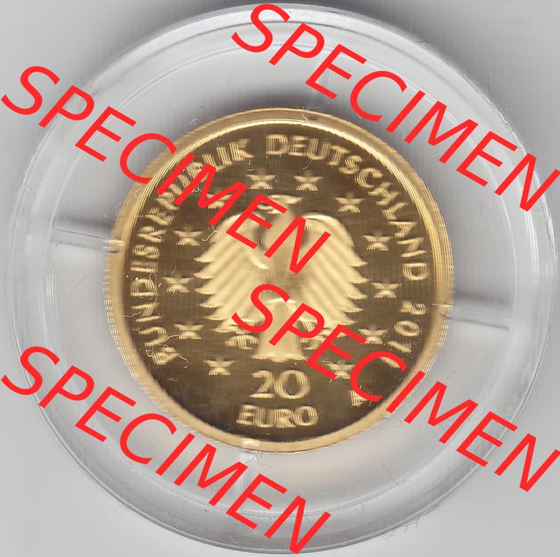 Goldmünzen 20 Euro 20 Euro Goldmünze 2011 Buche Rückseite zum herunterladen als Bildmaterial für ihre Sammlung der 20 Euro Goldmünzen aus Deutschland Sammlung