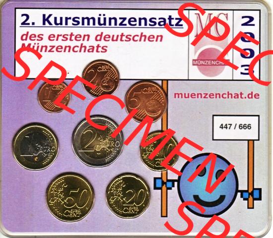 BRD-Deutschland Privat KMS 2. Muenzenchat 2003, Vorderseite vom Münzensatz zum herunterladen als Bildmaterial für ihre Deutschland Sammlung der Digitalen Bilder für Mobile-Geräte Sammlung