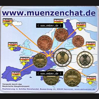 BRD-Deutschland Privat KMS 3. Muenzchat, Rückseite vom Münzensatz zum herunterladen als Bildmaterial für ihre Deutschland Sammlung der Digitalen Bilder für Mobile-Geräte Sammlung