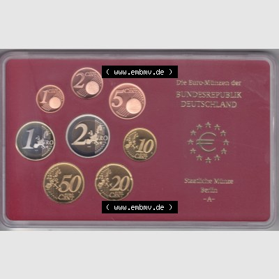Deutschland Euro Münzsatz 2003, Münzsatz PP A Berlin, Vorderseite vom PP Münzensatz zum herunterladen als Bildmaterial der Digitalen Bilder für Mobile-Geräte Sammlung