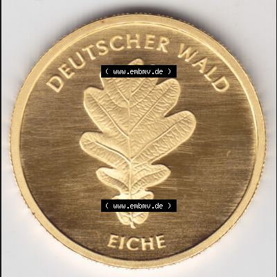 Goldmünzen 20 Euro 20 Euro Goldmünze 2010 Eiche Vorderseite zum herunterladen als Bildmaterial für ihre Sammlung der 20 Euro Goldmünzen aus Deutschland Sammlung