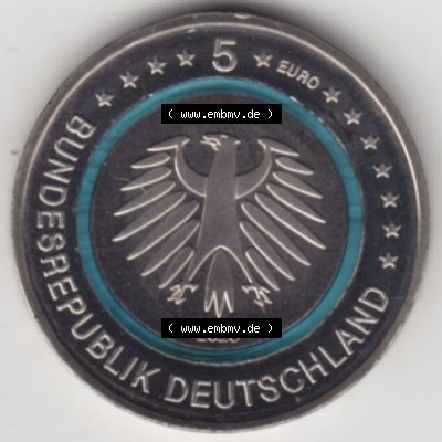 Münzen Deutschland Gedenkmünze 2020, 5 Euro Subpolare Zone A 400 DPI Rückseite zum herunterladen als Bildmaterial für ihre Sammlung der 5 Euro Münzen aus Deutschland Sammlung