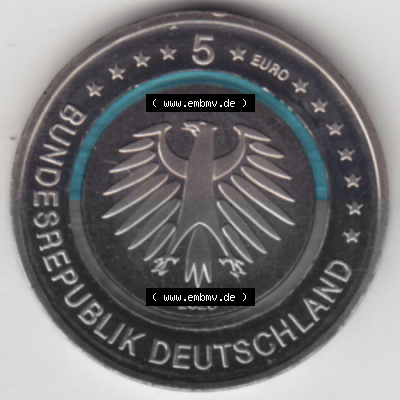 Münzen Deutschland Gedenkmünze 2020, 00400 5 Euro Subpolare Zone A 400 DPI Rückseite zum herunterladen als Bildmaterial für... Sammlung