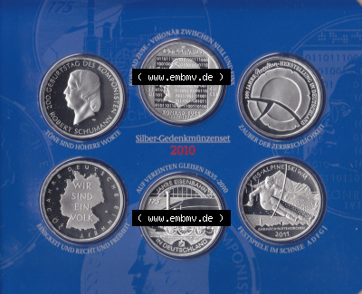 BRD-Deutschland 2010, 10 Euro Gedenkmünzenset 2010 Vorderseite 600DPI, PP 10 Euro Gedenkmünzenset 2010 zum herunterladen als... Sammlung