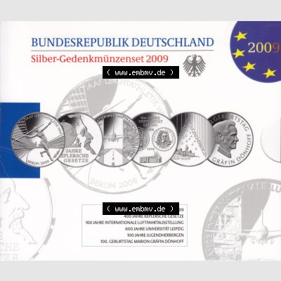 BRD-Deutschland 2009, 10 Euro Gedenkmünzen-Set 2009 Folder 600DPI, PP 10 Euro Gedenkmünzenset 2009 zum herunterladen als Bildmaterial der Digitalen Bilder für Mobile-Geräte Sammlung