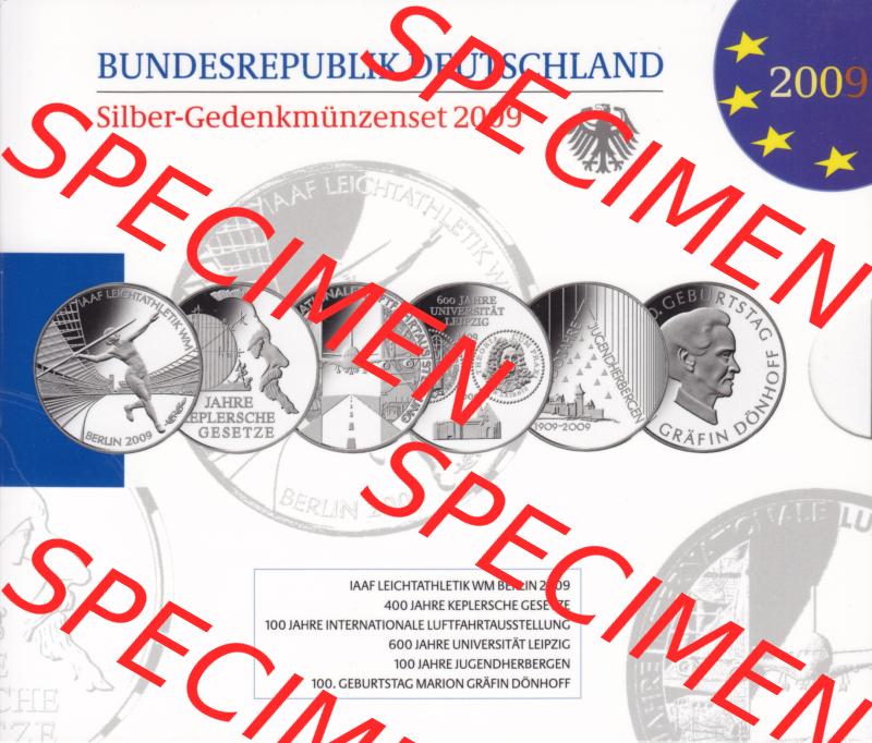 BRD-Deutschland 2009, 10 Euro Gedenkmünzen-Set 2009 Folder 600DPI, PP 10 Euro Gedenkmünzenset 2009 zum herunterladen als Bildmaterial der Digitalen Bilder für Mobile-Geräte Sammlung