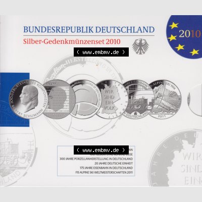 BRD-Deutschland 2010, 10 Euro Gedenkmünzenset 2010 Folder 400DPI, PP 10 Euro Gedenkmünzenset 2010 zum herunterladen als Bildmaterial der Digitalen Bilder für Mobile-Geräte Sammlung