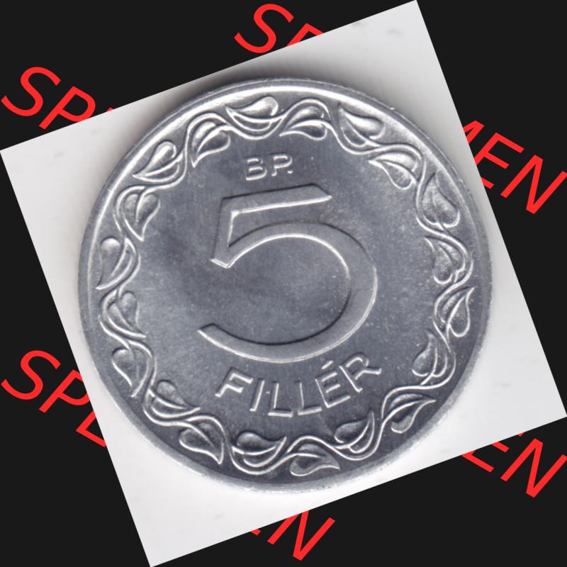 Umlaufmünzen Ungarn: 1953-1989 5 Filler. Rückseite der Münze aus Ungarn als Bildmaterial für Sammler und Münzen-Webseiten hier im online Katalog und Datenbank für... Sammlung