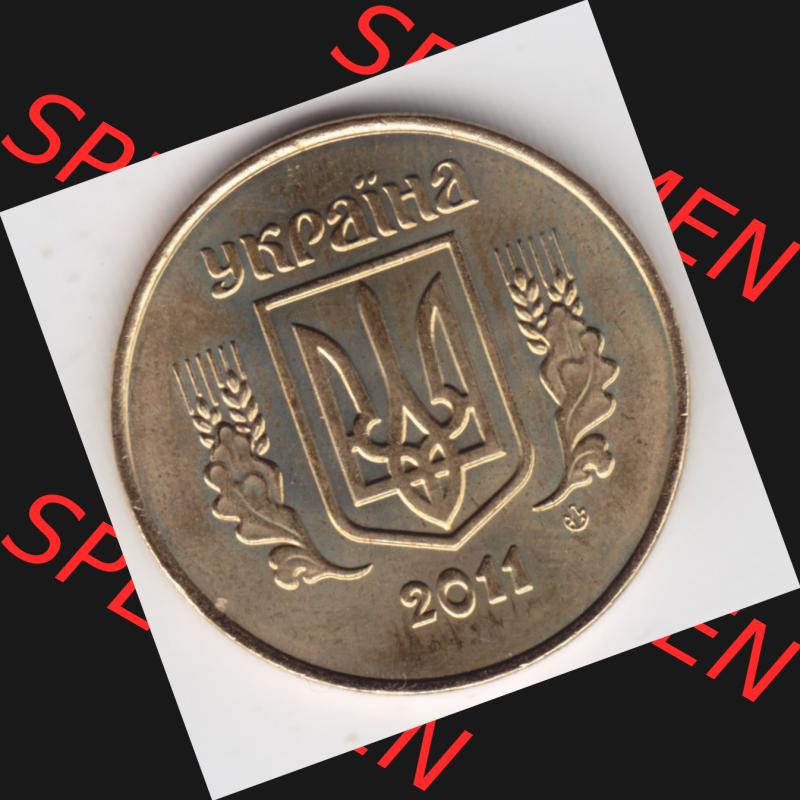 Umlaufmünzen Ukraine: 2001-2016, 25 Kopeken. Vorderseite der Münze der Ukraine als Bildmaterial für Sammler und Münzen-Webseiten hier im online Katalog und Datenbank... Sammlung