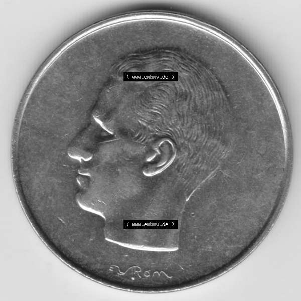 Grau bzw. s/w Münzen Belgien Umlaufmünze 1969-1979, 10 Francs 1970 Belgie. Rückseite der alten belgischen Francs Umlaufmünze aus Belgien vor Einführung der Euromünzen in Belgien... Sammlung Graustufen
