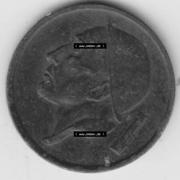 Grau bzw. s/w Münzen Belgien Umlaufmünze 1954, 1960, 20 Centimes Belgie, Bild mit Rückseite der Münze zum Download Sammlung Graustufen