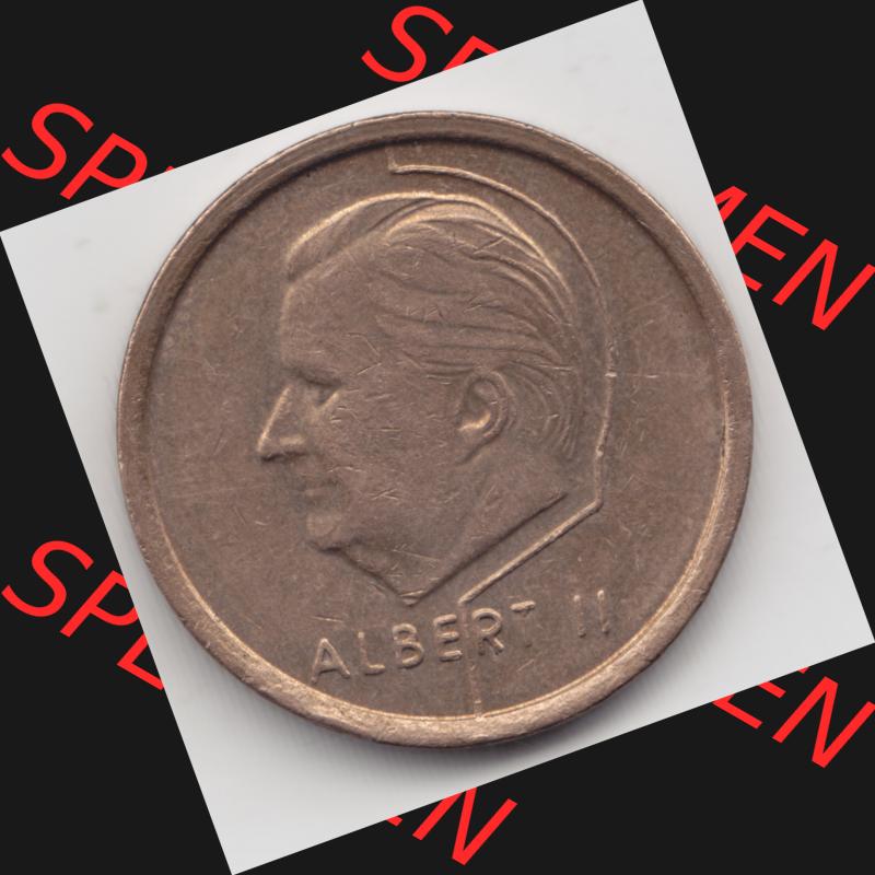 Münzen Belgien Umlaufmünze 1994-2001, 20 Francs 1994 Belgique. Rückseite der alten belgischen Francs Umlaufmünze aus Belgien vor Einführung der Euromünzen in... Sammlung