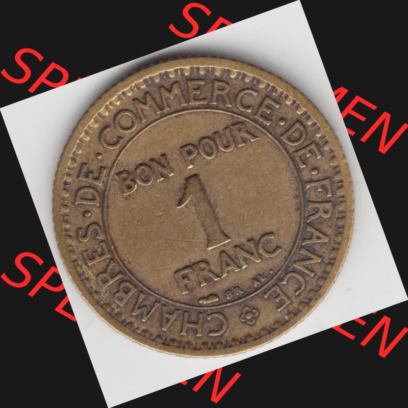 Münze Frankreich 1920-1927, 1 Francs, Franken 1922. Vorderseite der alten französischen Umlaufmünze aus Frankreich in der Francs-Währung zum katalogisieren und verwalten... Sammlung