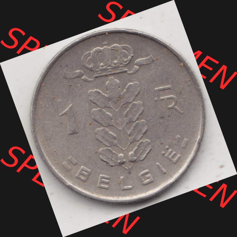 Münzen Belgien Umlaufmünze 1950-1988, 1 Francs-Franken 1952 Belgie. Vorderseite der alten belgischen Francs Umlaufmünze aus Belgien vor Einführung der Euromünzen in... Sammlung