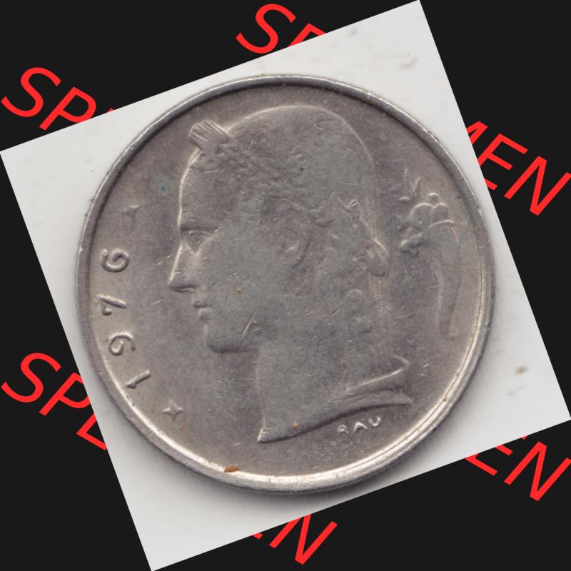 Münzen Belgien Umlaufmünze 1950-1988, 1 Francs-Franken 1976 I. Belgique. Rückseite der alten belgischen Francs Umlaufmünze aus Belgien vor Einführung der Euromünzen... Sammlung