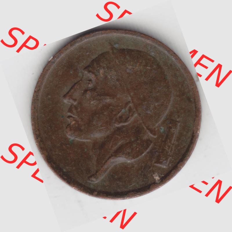 Münzen Belgien Umlaufmünze 1954, 1960, 20 Centimes Belgie, Bild mit Rückseite der Münze zum Download Sammlung