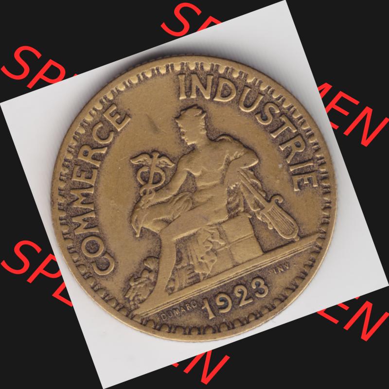 Münze Frankreich 1920-1927, 2 Francs, Franken 1923. Rückseite der alten französischen Umlaufmünze aus Frankreich in der Francs-Währung zum katalogisieren und... Sammlung