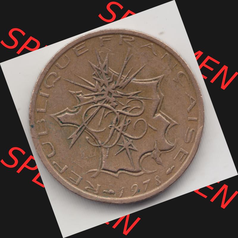Münze Frankreich 1974-1987, 10 Franken-Francs 1978 I.. Rückseite der alten französischen Umlaufmünze aus Frankreich in der Francs-Währung zum katalogisieren... Sammlung