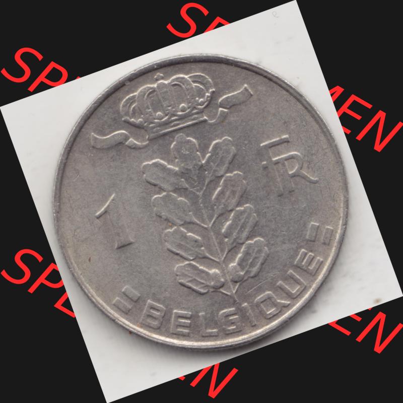 Münzen Belgien Umlaufmünze 1950-1988, 1 Francs-Franken 1976 I. Belgique. Vorderseite der alten belgischen Francs Umlaufmünze aus Belgien vor Einführung der Euromünzen... Sammlung