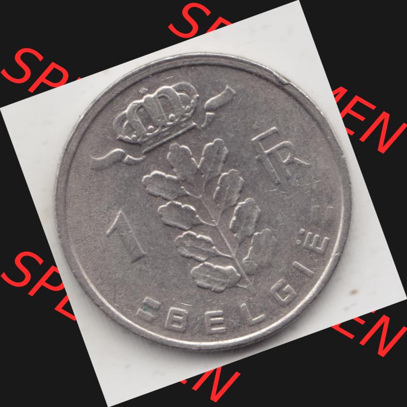 Münzen Belgien Umlaufmünze 1950-1988, 1 Francs-Franken 1978 Belgie. Vorderseite der alten belgischen Francs Umlaufmünze aus Belgien vor Einführung der Euromünzen in... Sammlung