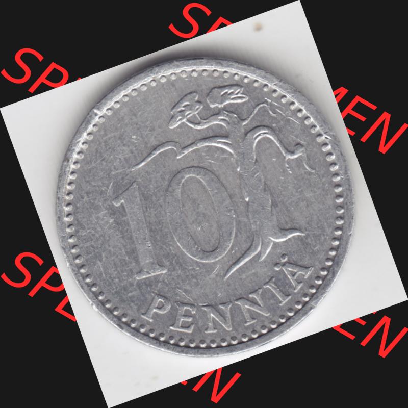Münzen Finnland, SUOMI Umlaufmünze 1983-1990, 10 Penniä 1985. Vorderseite der alten finnischen Umlaufmünze aus Finnland SUOMI zum katalogisieren und verwalten im... Sammlung