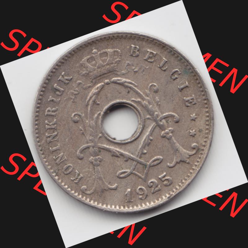 Münzen Belgien Umlaufmünze 1910-1931, 5 Cen, Centimes Koninkrijk Belgie. Rückseite der alten belgischen Francs Umlaufmünze aus Belgien vor Einführung der Euromünzen... Sammlung