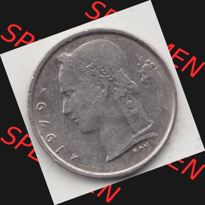 Münzen Belgien Umlaufmünze 1950-1988, 1 Francs-Franken 1979 Belgique. Rückseite der alten belgischen Francs Umlaufmünze aus Belgien vor Einführung der Euromünzen... Sammlung