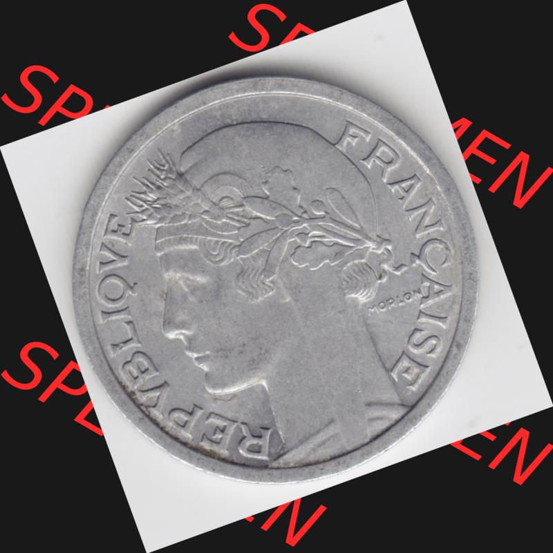 Münze Frankreich 1941-1959, 1 Francs, Franken 1958. Rückseite der alten französischen Umlaufmünze aus Frankreich in der Francs-Währung zum katalogisieren und... Sammlung