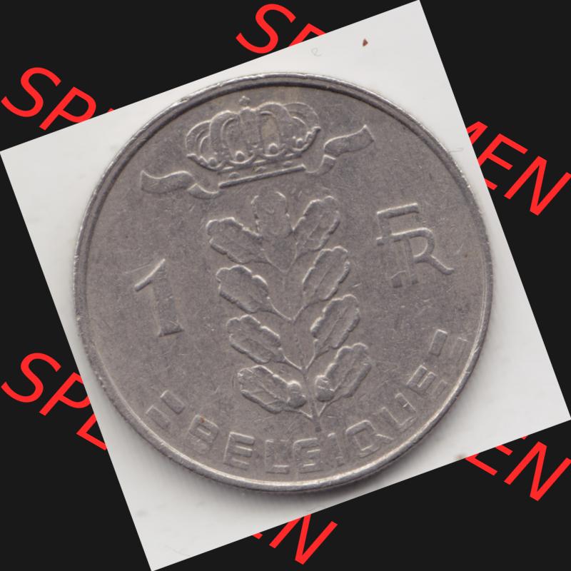 Münzen Belgien Umlaufmünze 1950-1988, 1 Francs-Franken 1976 II. Belgique. Vorderseite der alten belgischen Francs Umlaufmünze aus Belgien vor Einführung der Euromünzen... Sammlung