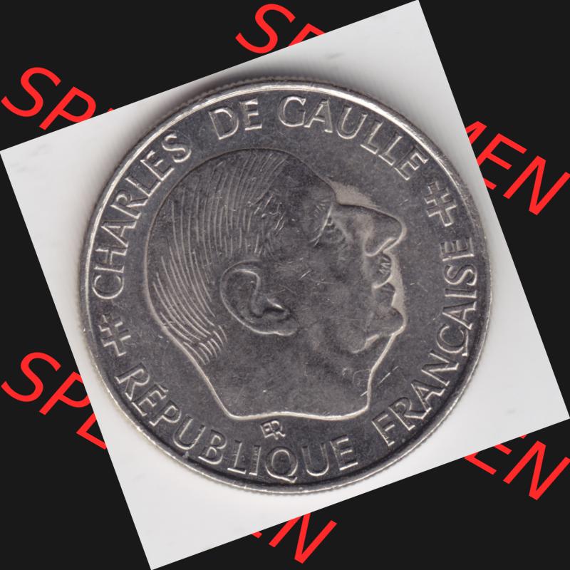 Münze Frankreich 1988-1988, 1 Francs, Franken 1988. Rückseite der alten französischen Umlaufmünze aus Frankreich in der Francs-Währung zum katalogisieren und... Sammlung