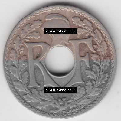 Umlaufmünze 10 Cmes - Centimes - Cent aus Frankreich in der Francs-Währung Sammlung