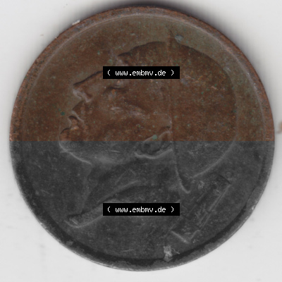 Münzen Belgien Umlaufmünze 1954, 1960, 20 Centimes Belgie, Bild mit Rückseite der Münze zum Download Sammlung