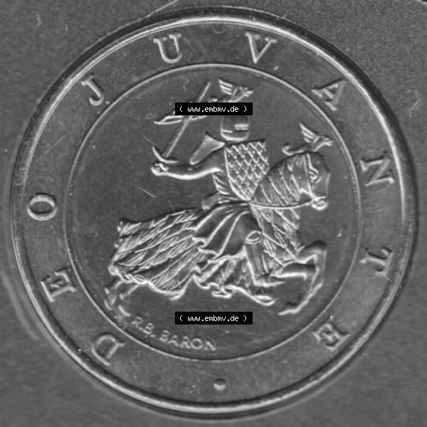 Grau bzw. s/w Münzen Monaco Umlaufmünze 1989-2000, 10 Francs 1995 (2) Sammlung Graustufen