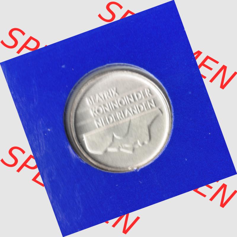 Münzen Niederlande Umlaufmünze 1982-2000, 25 Cent, Bild mit Rückseite der Münze als Bildmaterial Sammlung