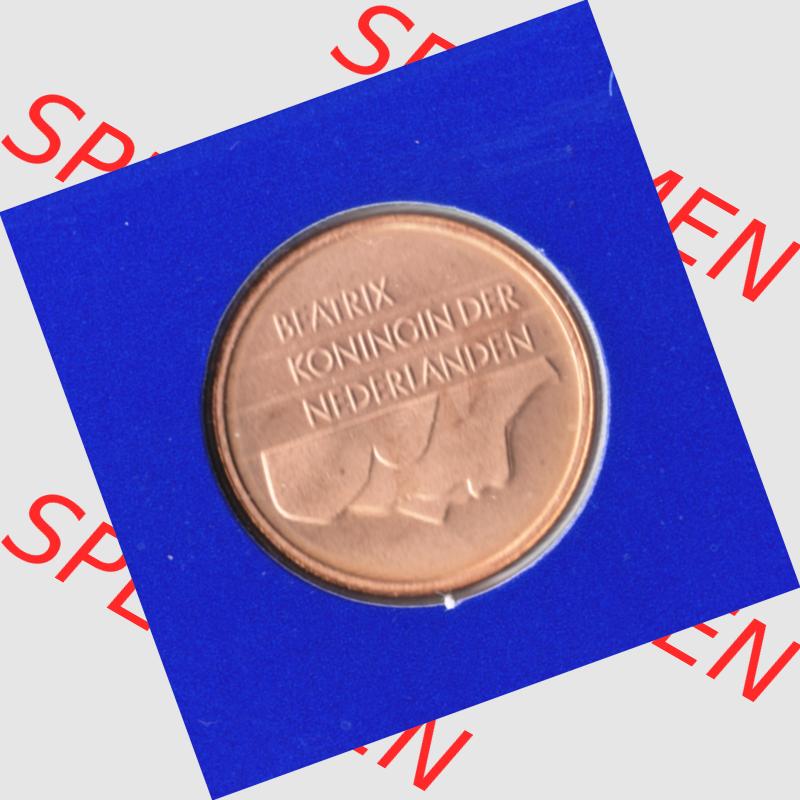 Münzen Niederlande Umlaufmünze 1982-2000, 5 Cent, Bild mit Rückseite der Münze als Bildmaterial Sammlung