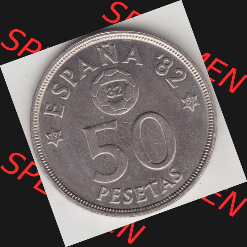 Münzen Spanien Umlaufmünze 1980-1992, 50 Pesetas - Peseten 1979. Vorderseite der alten Peseten Umlaufmünze aus Spanien vor Einführung der Euromünzen in Spanien zum... Sammlung