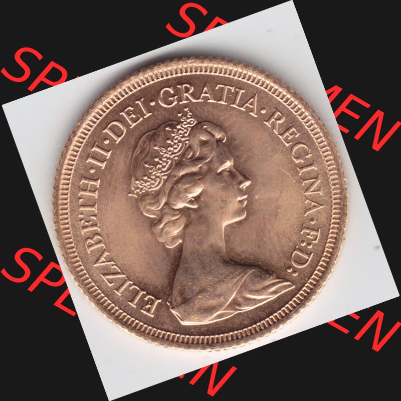 Münzen Großbritannien Goldmünze 1974-1984, 1 Sovereign 1979. Rückseite der alten britischen Münze aus Großbritannien zum katalogisieren und verwalten im Münzen-Katalog... Sammlung