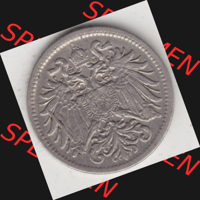Münzen Österreich Umlaufmünze 1892-1911, 10 Heller 1907, Bild mit Rückseite der österreichischen Münze als Bildmaterial, des Bildes zur deiner Nutzung Sammlung