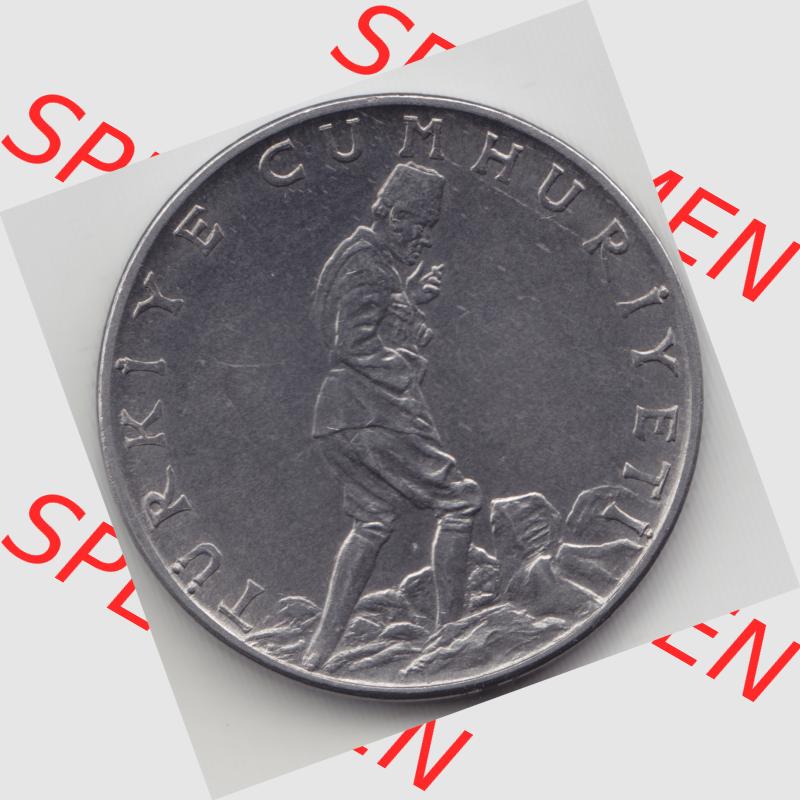 Münzen Türkei Umlaufmünze 1960-1968, 2.50 Lira. Rückseite der Münze der Türkei als Bildmaterial für Sammler und Münzen-Webseiten hier im online... Sammlung