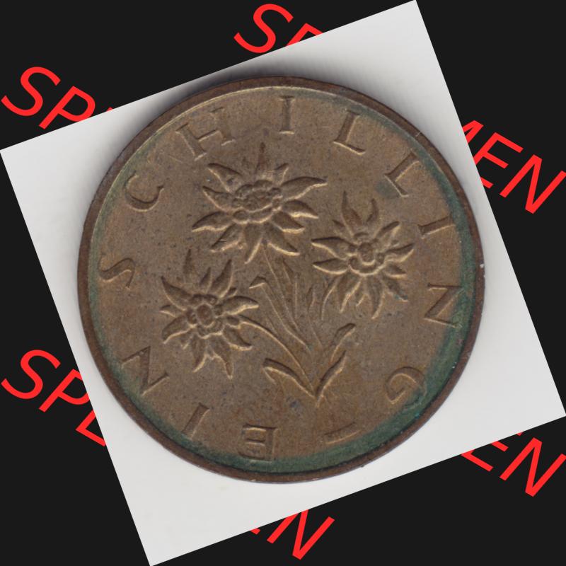 Münzen Österreich Umlaufmünze 1959-2001, 1 Schilling 1991 I., Bild mit Rückseite der österreichischen Münze als Bildmaterial, des Bildes zur deiner... Sammlung