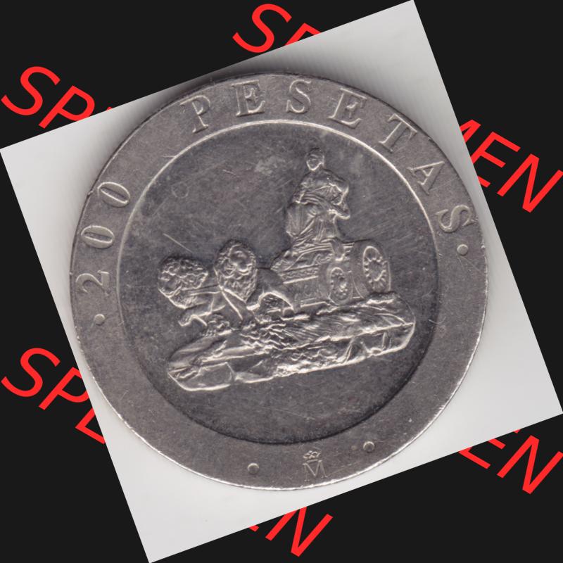 Münzen Spanien Umlaufmünze 1990-1990, Peseteas - Peseten 1990. Vorderseite der alten Peseten Umlaufmünze aus Spanien vor Einführung der Euromünzen in Spanien zum katalogisieren... Sammlung