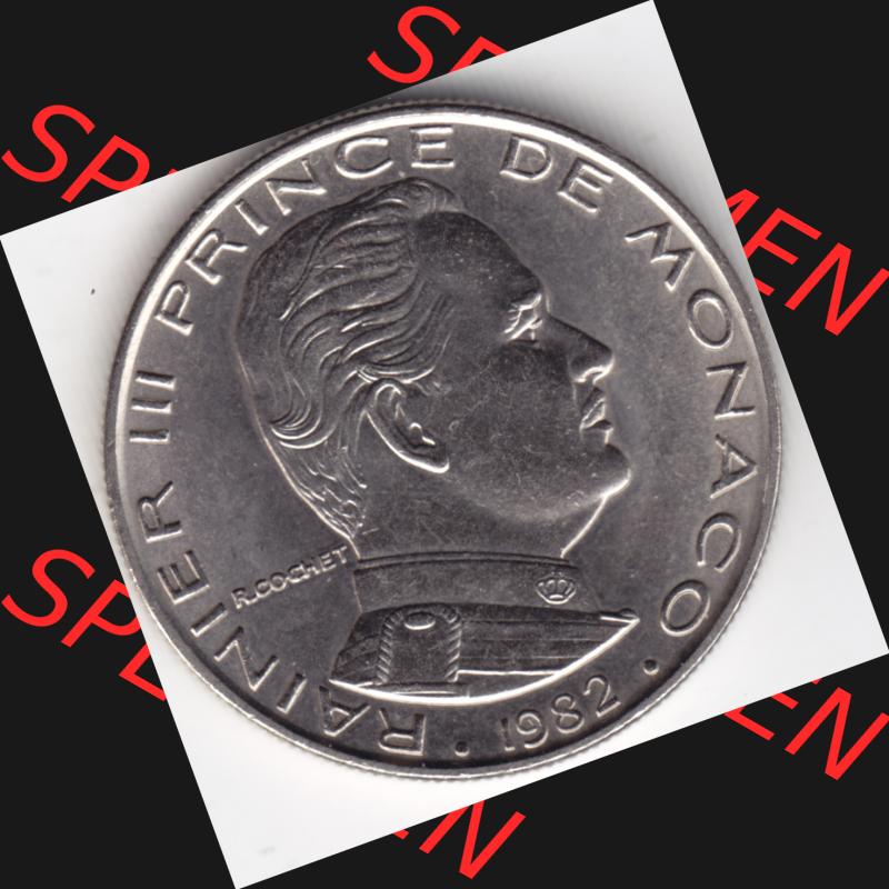 Münzen Monaco Umlaufmünze 1960-1995, 1 Fr, Franc, Franken Rainier III Prince de Monaco II 1982 (2) Sammlung