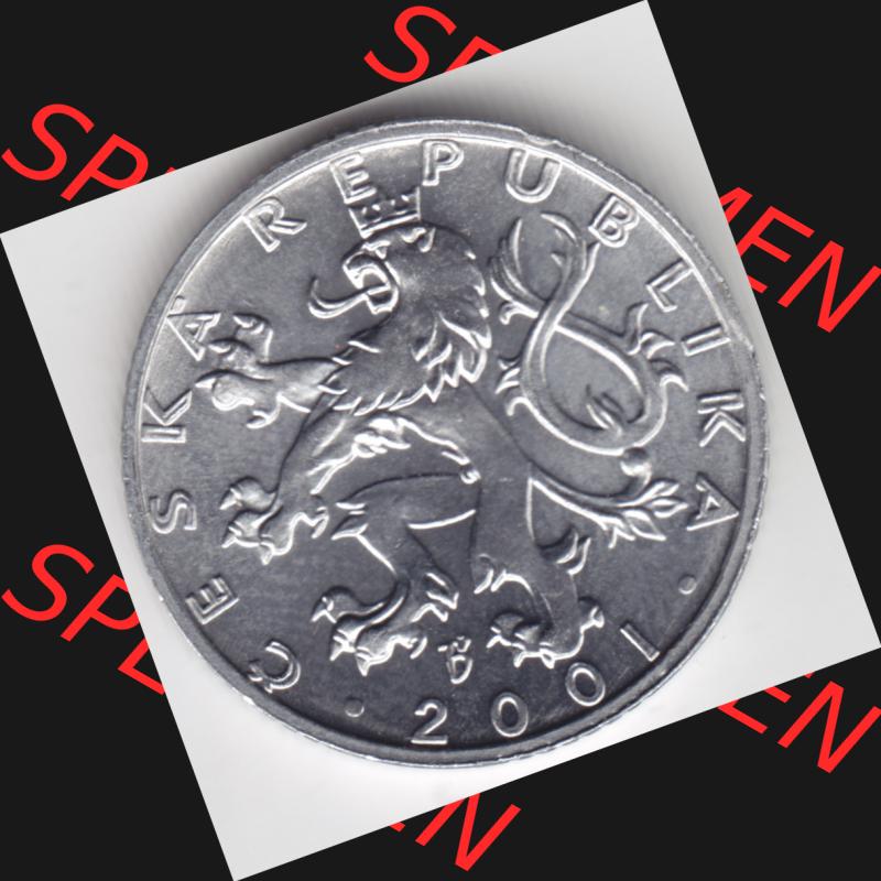 Münzen Tschechien Umlaufmünze 1993-2009, 50 h, 50 Heller. Vorderseite der Münze aus Tschechien als Bildmaterial für Sammler und Münzen-Webseiten hier im online... Sammlung