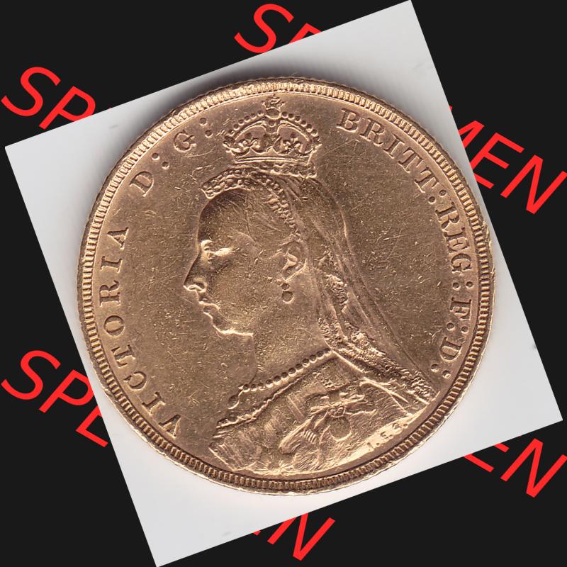 Münzen Großbritannien Goldmünze 1887-1892, 1 Pfund Sovereign 1892. Rückseite der alten britischen Münze aus Großbritannien zum katalogisieren und verwalten... Sammlung